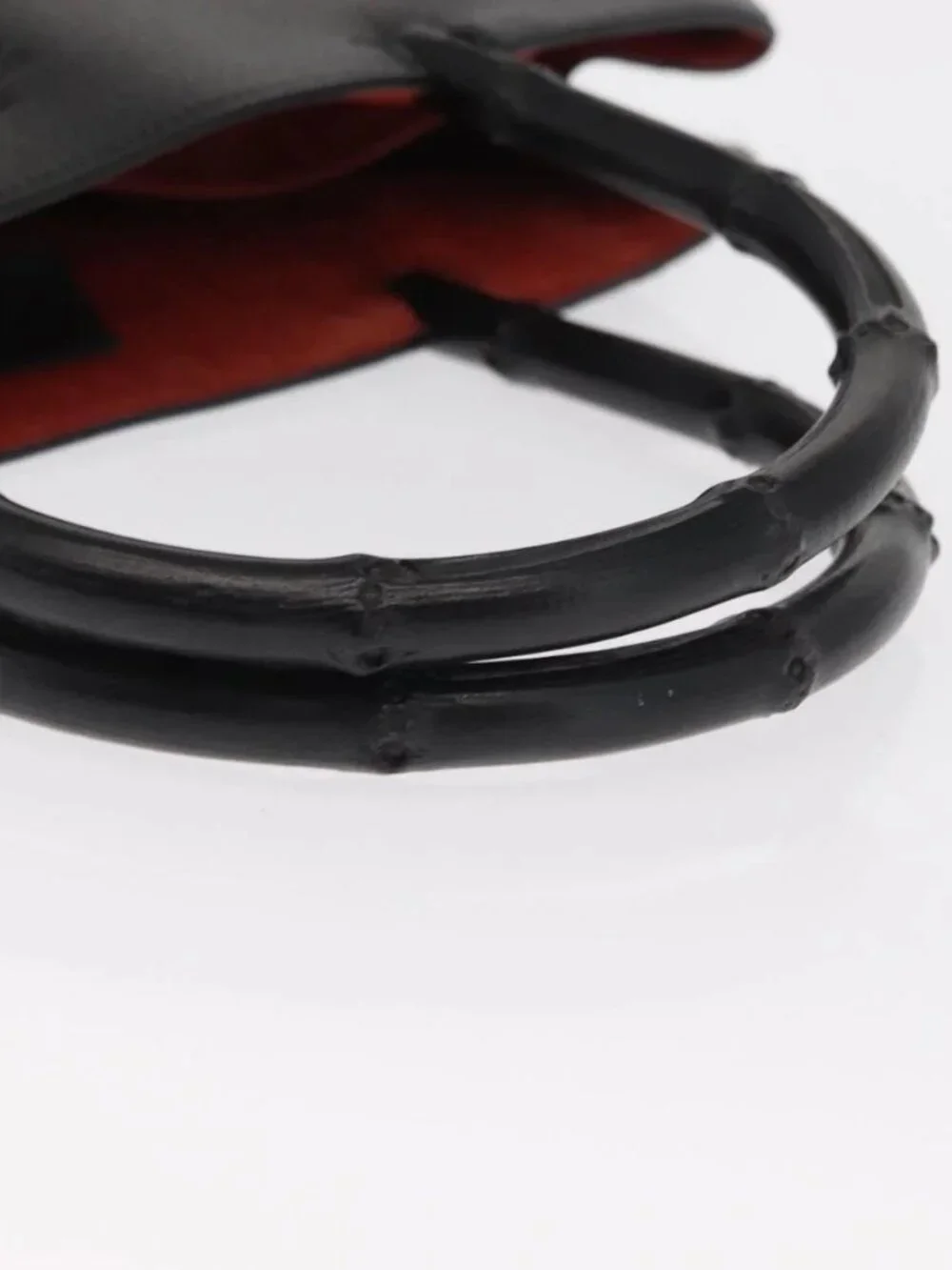 GUCCI Bamboo Tote Bag Leather Black 002 1059 Auth 160597 - Picture 8 of 16